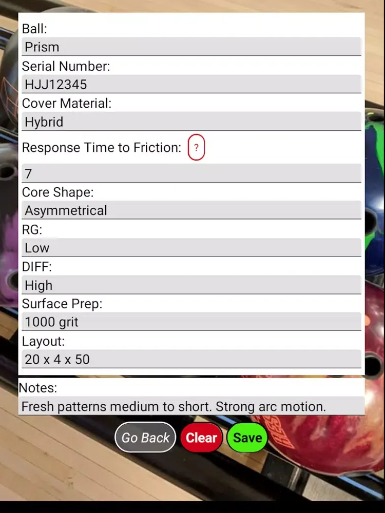 In My Bag Virtual Bowling Bag iPad  Screenshots