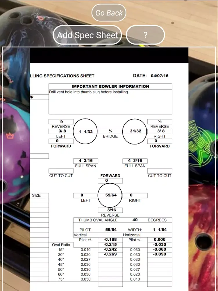 In My Bag Virtual Bowling Bag iPad  Screenshots