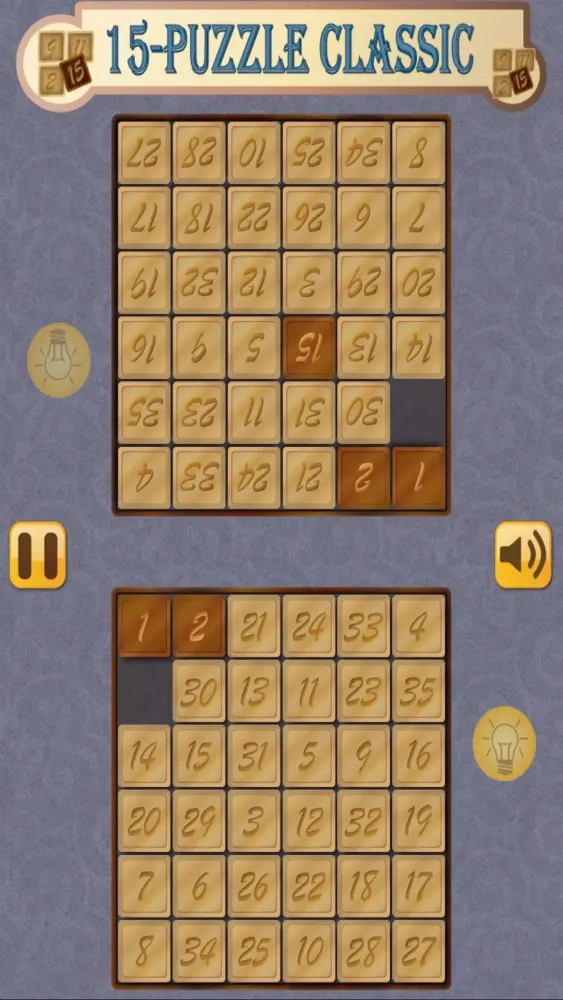 Capturas de tela do 15-Puzzle Classic