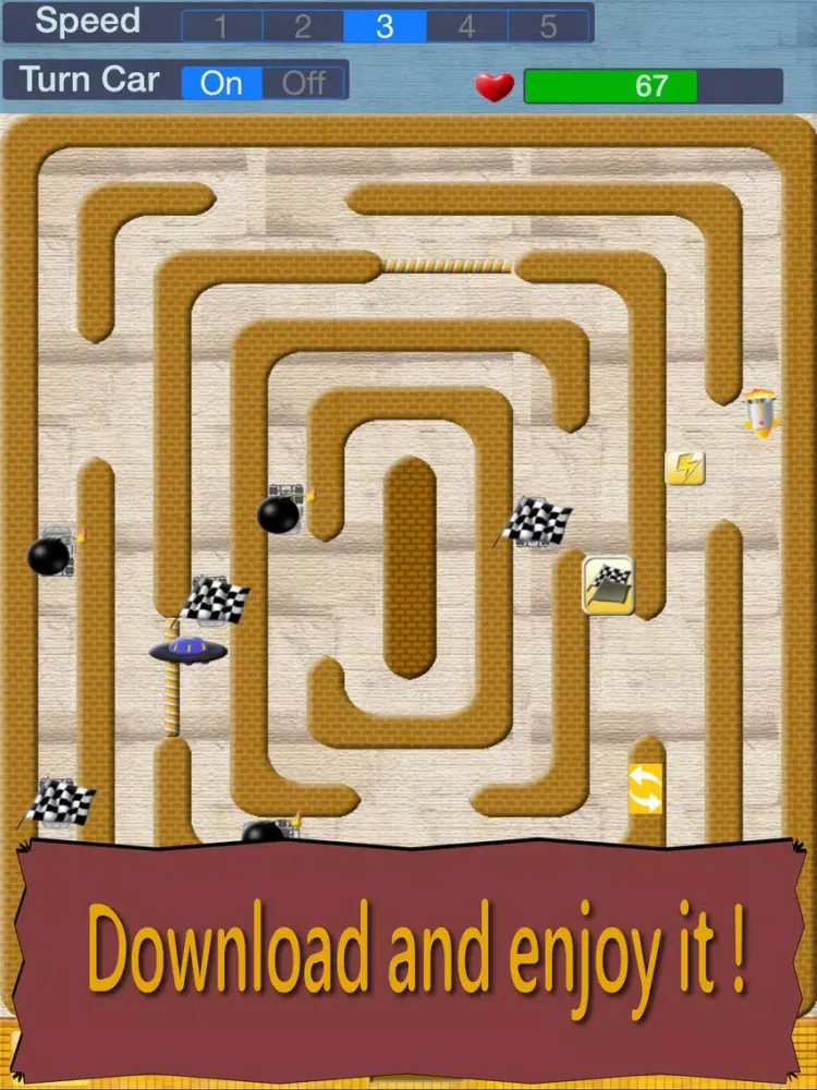 ภาพหน้าจอของ Crazy Maze Racing iPad 