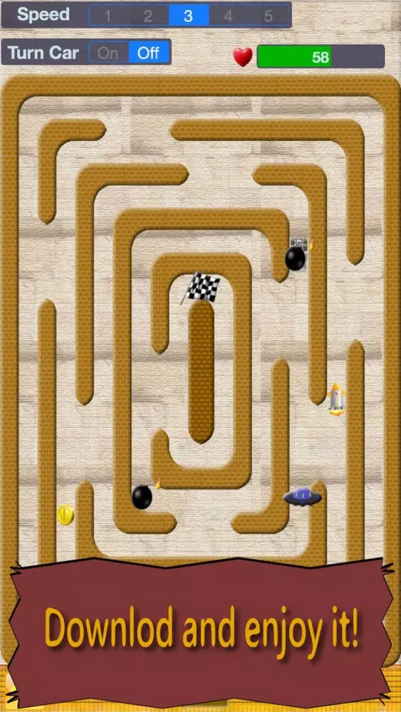 ภาพหน้าจอของ Crazy Maze Racing