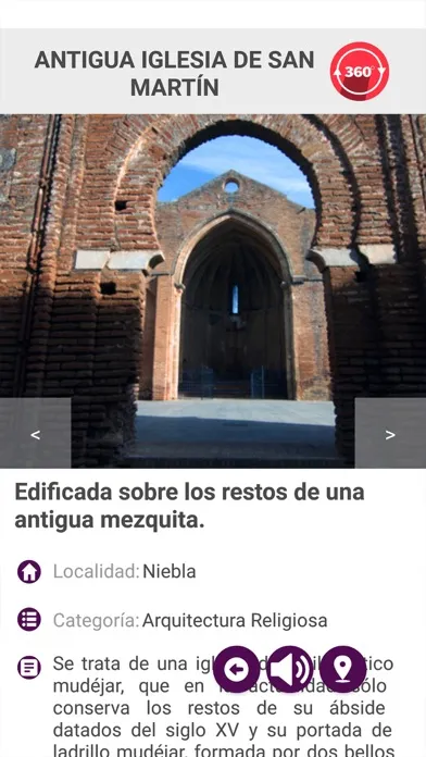 Tangkapan skrin Audioguía de Niebla