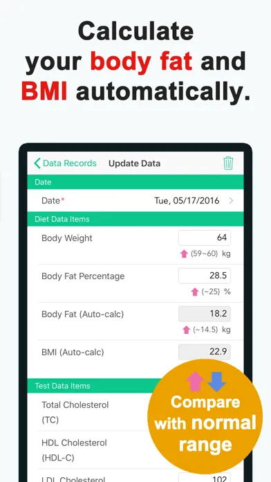 Tangkapan layar Blood Test Grapher