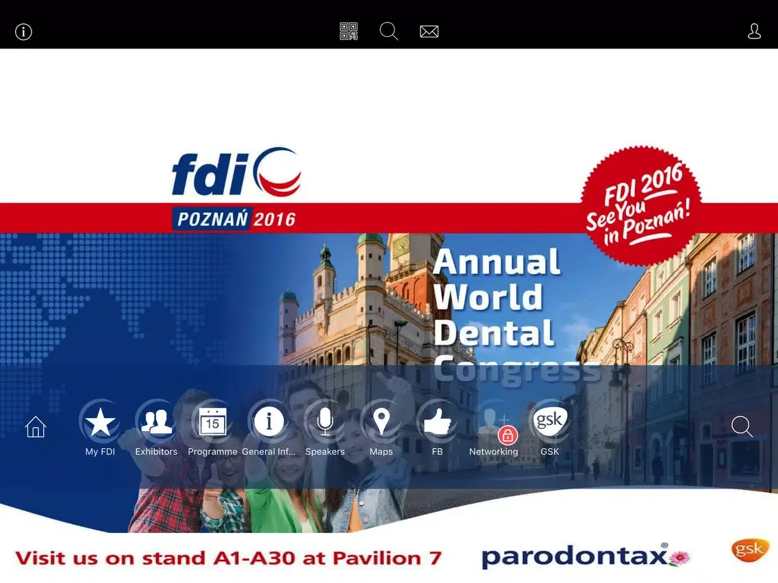 Tangkapan layar FDI World Dental Congress 2016 iPad 