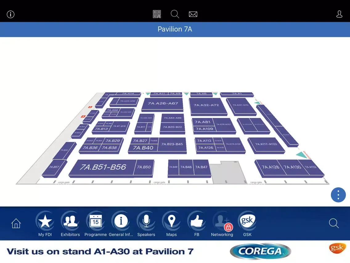 Tangkapan layar FDI World Dental Congress 2016 iPad 