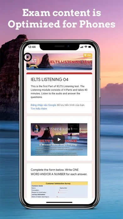 Ảnh chụp màn hình của IELTS Listening Test PRO