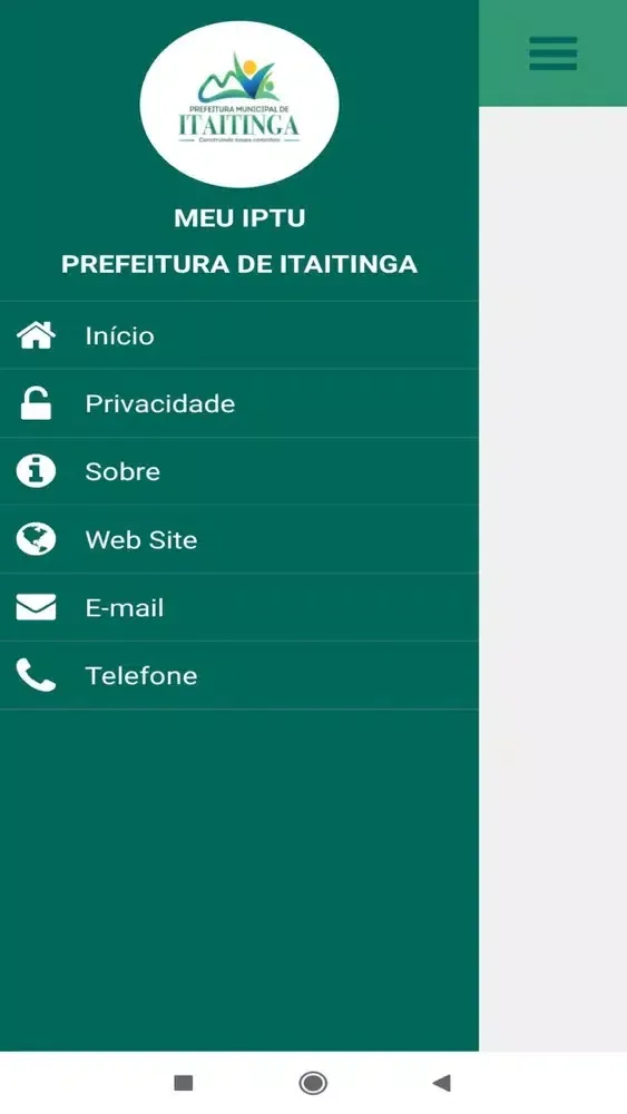 Capturas de tela do IPTU Itaitinga