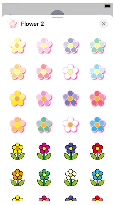 Flowers 2 Stickers スクリーンショット