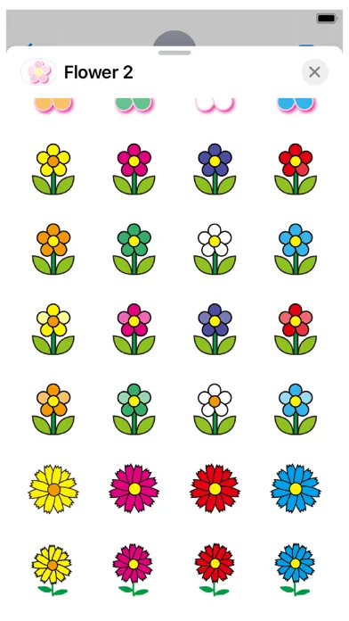 Flowers 2 Stickers スクリーンショット