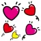 Hearts 4 Stickers