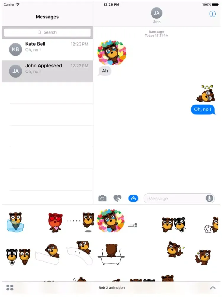 Beb Animation 2 Stickers iPad  Screenshots