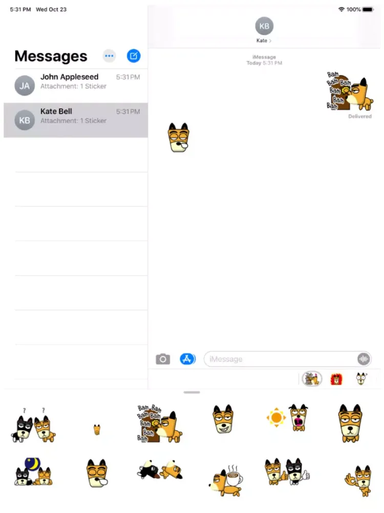 TF-Dog Animation 2 Stickers iPad  স্ক্রিনশট