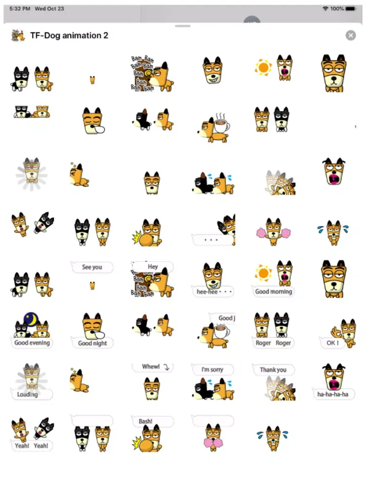TF-Dog Animation 2 Stickers iPad  স্ক্রিনশট