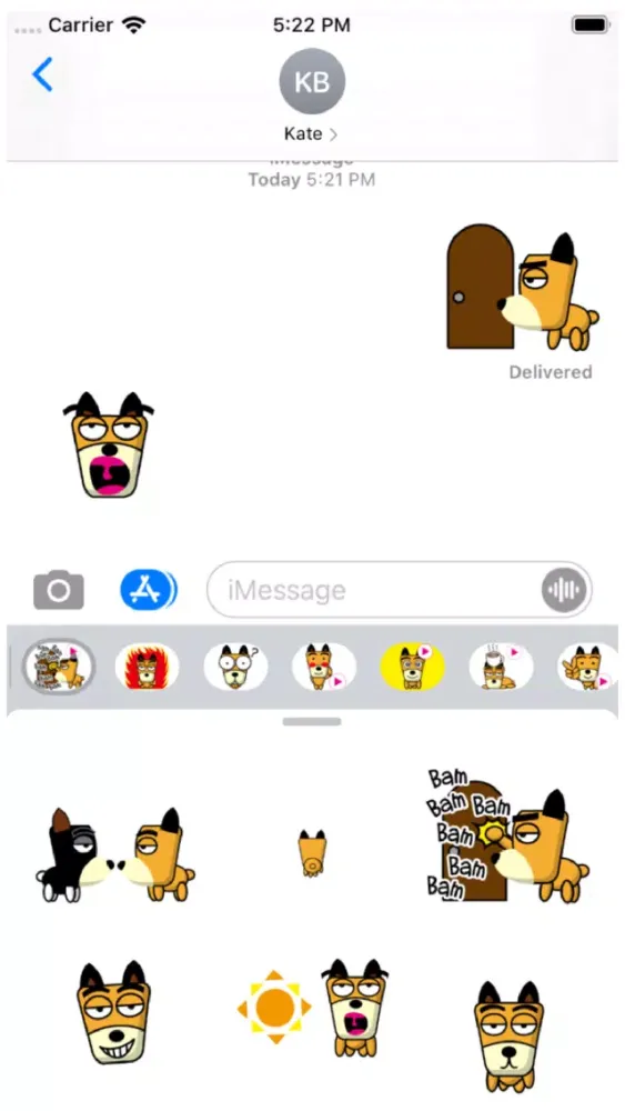 TF-Dog Animation 2 Stickers স্ক্রিনশট