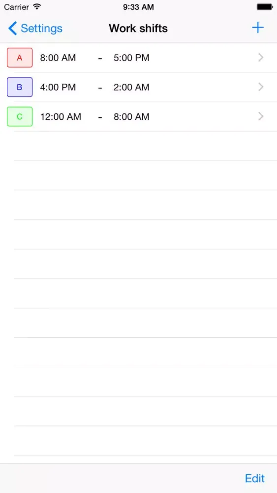 Work Shifts Calendar Lite Ekran Görüntüleri