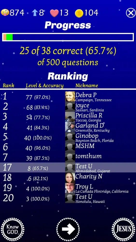 Screenshot di Jesus Bible Trivia Games Quiz