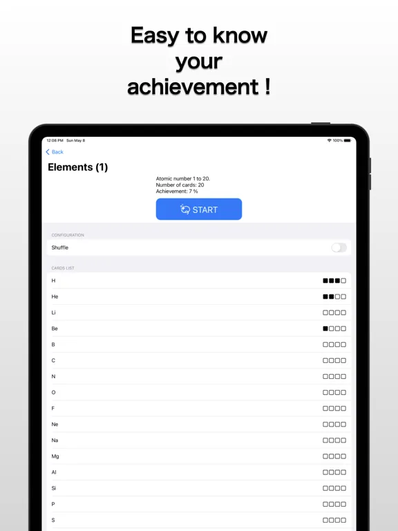 Ảnh chụp màn hình của Chemical Formula Mnemonic Card iPad