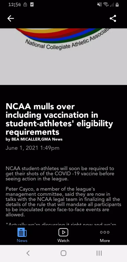 Captures d'écran de NCAA Philippines