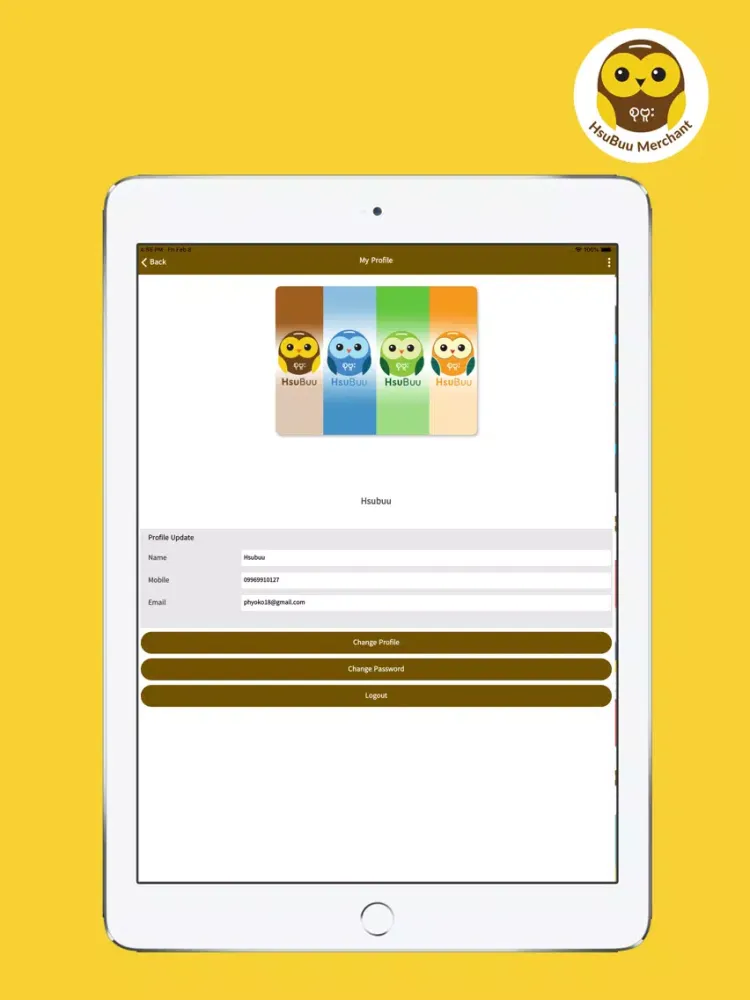 Tangkapan skrin HsuBuu Merchant iPad 