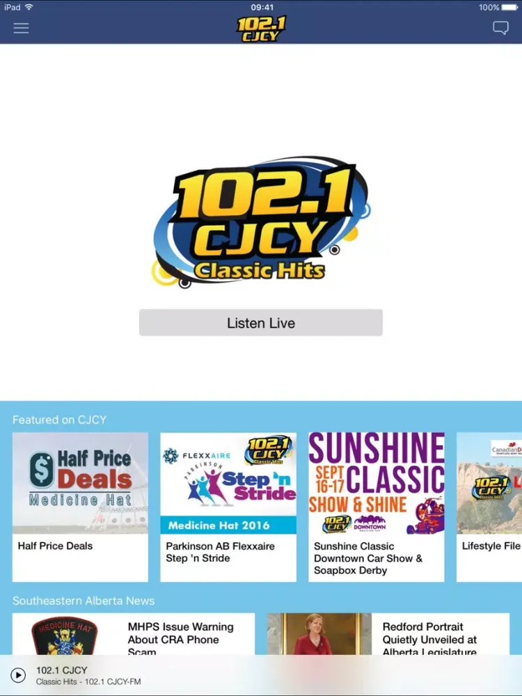 Captures d'écran de 102.1 CJCY FM - Medicine Hat iPad 