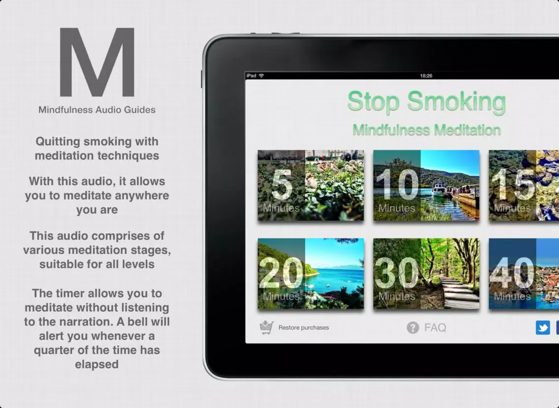 Stop Smoking - Mindfulness Meditation App to cessation smoking iPad 應用截圖