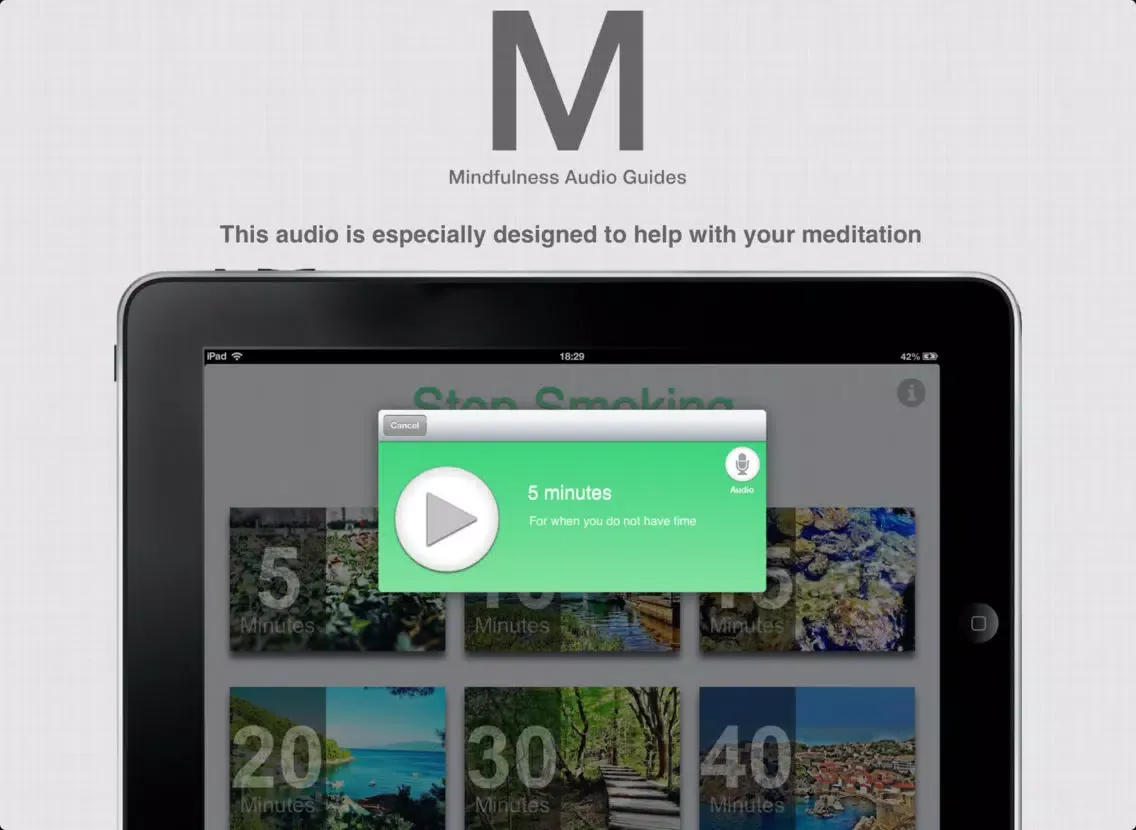 Stop Smoking - Mindfulness Meditation App to cessation smoking iPad 應用截圖