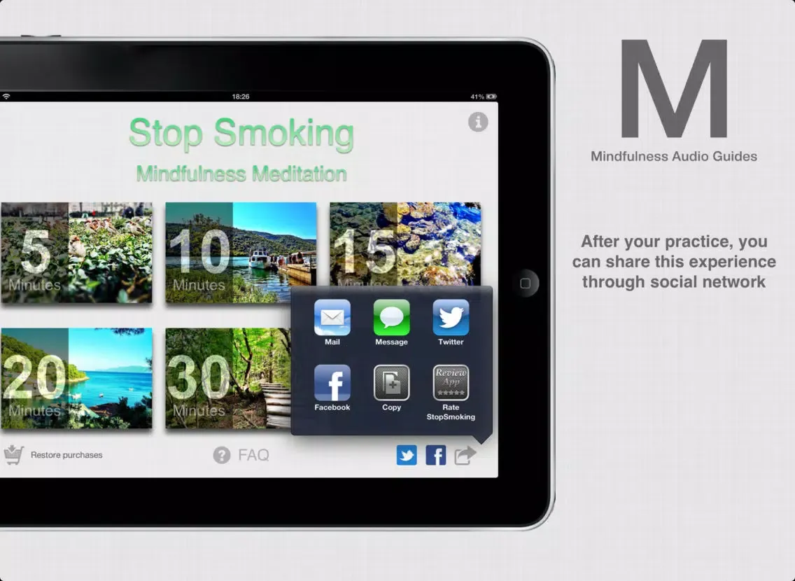 Stop Smoking - Mindfulness Meditation App to cessation smoking iPad 應用截圖