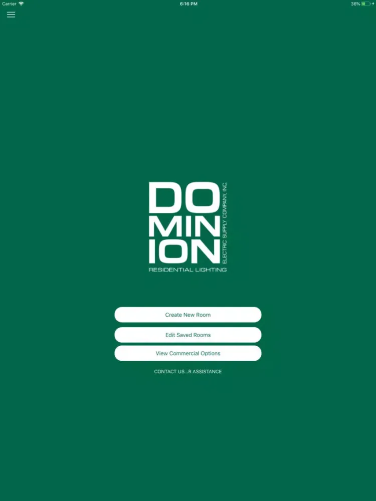Capturas de tela do Dominion Electric iPad 