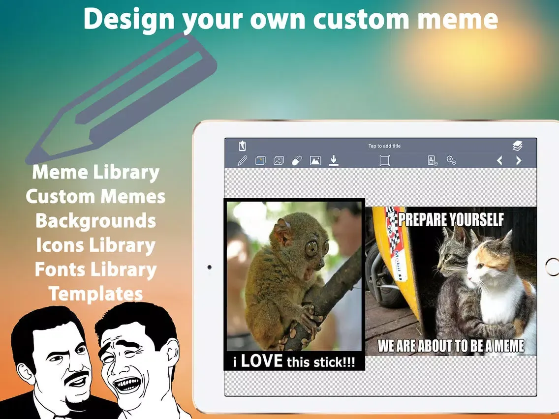 Meme Designer - Custom Memes iPad  스크린샷