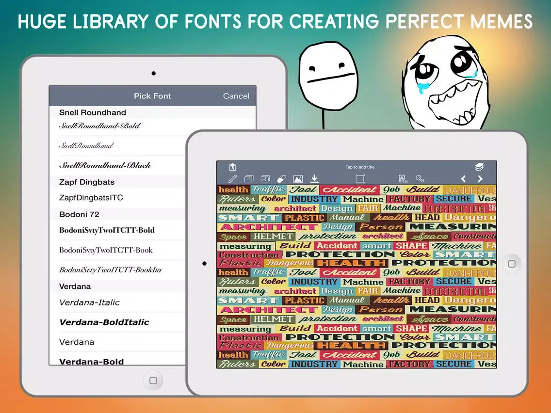 Meme Designer - Custom Memes iPad  스크린샷