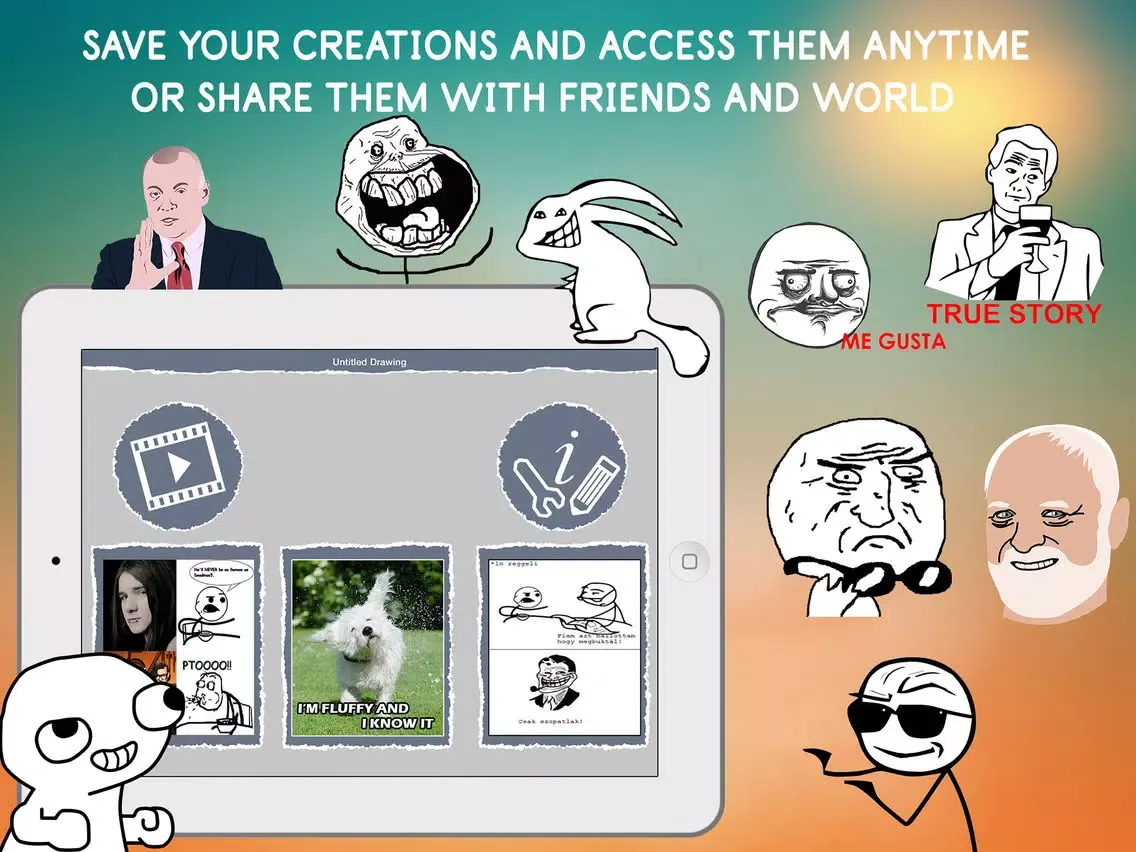 Meme Designer - Custom Memes iPad  스크린샷