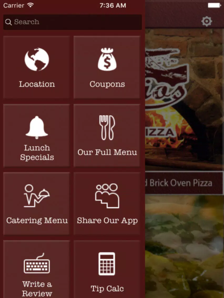 Antonio's Brick Oven Pizza iPad  Screenshots
