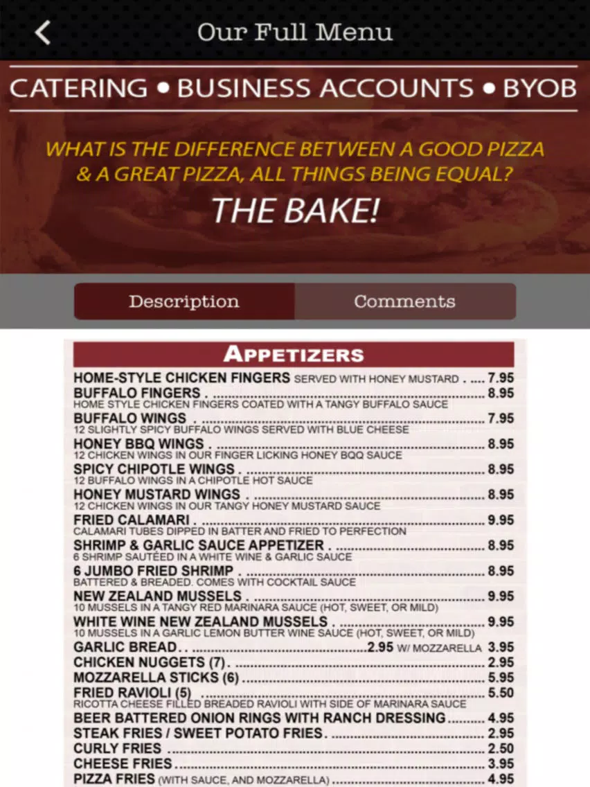 Antonio's Brick Oven Pizza iPad  Screenshots