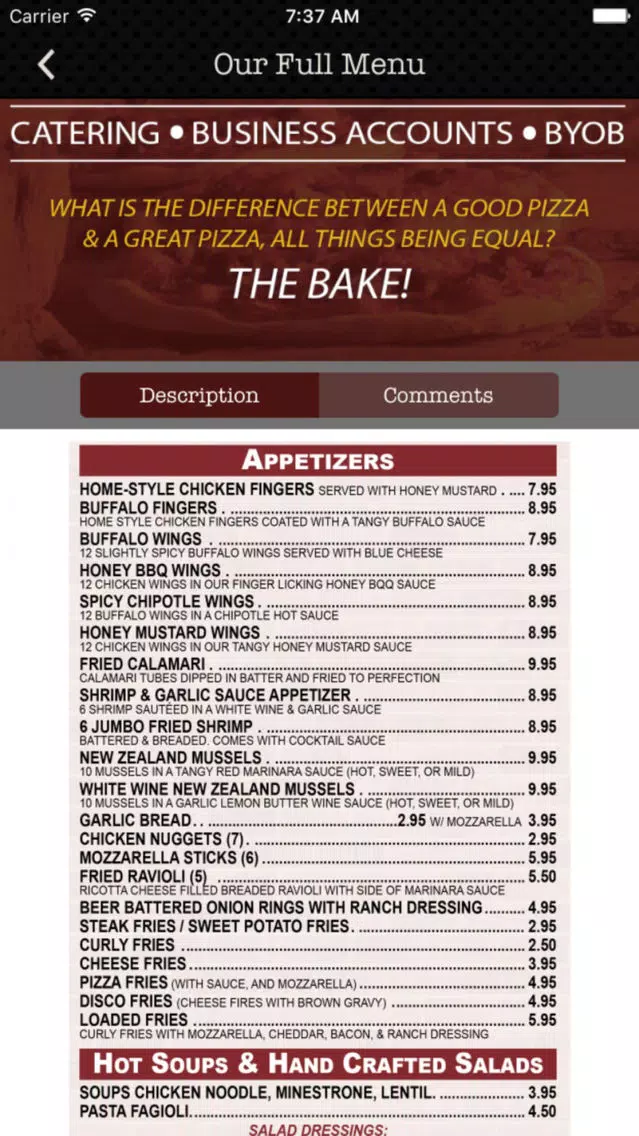 Antonio's Brick Oven Pizza Screenshots