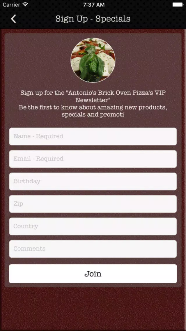 Antonio's Brick Oven Pizza Screenshots