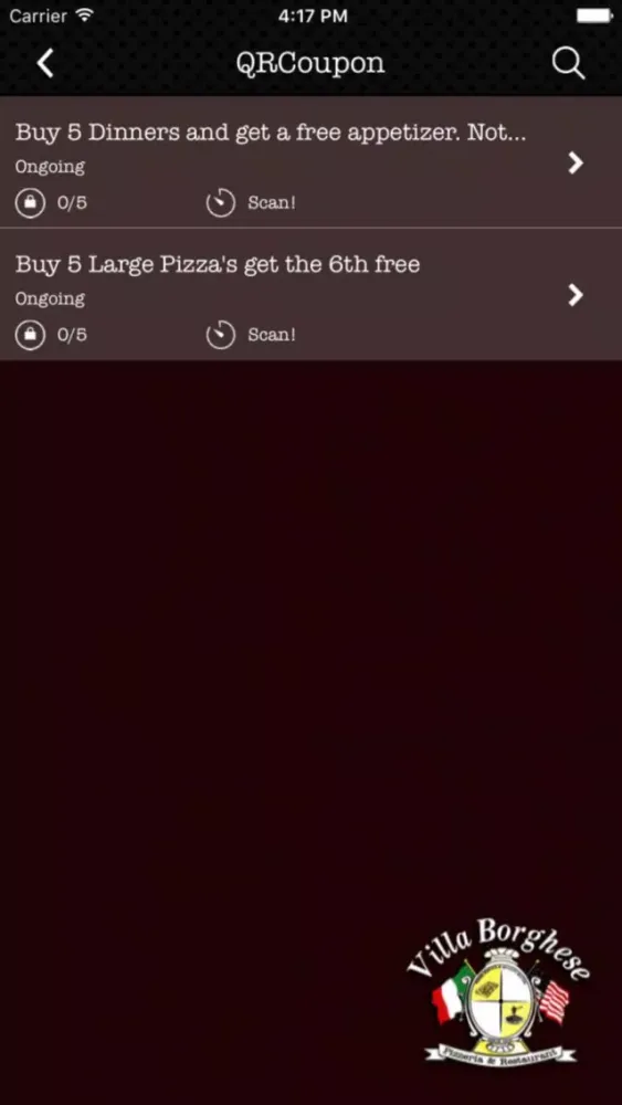 Villa Borghese Pizzeria Ekran Görüntüleri