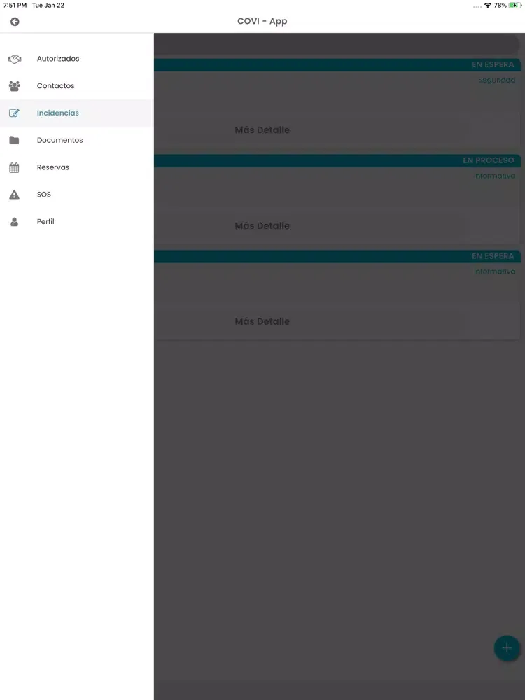 COVI App iPad  Screenshots