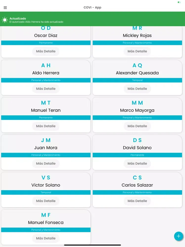 COVI App iPad  Screenshots