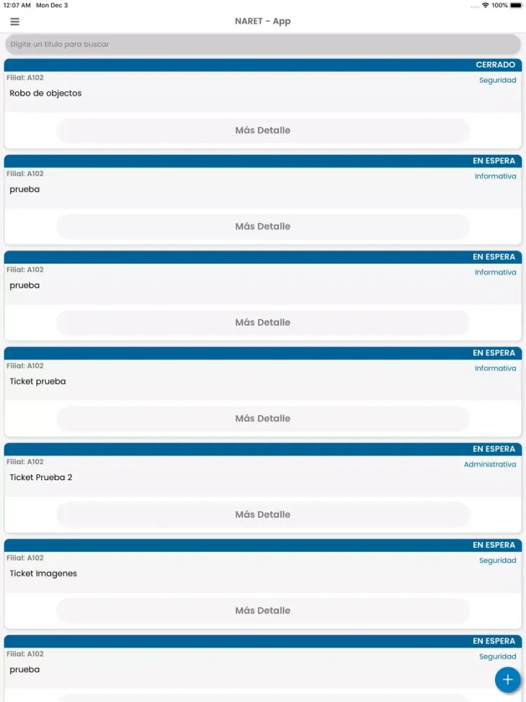 NARET App iPad  Ekran Görüntüleri