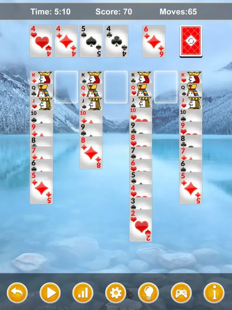 Ảnh chụp màn hình của Ace Spider Solitaire Classic iPad 