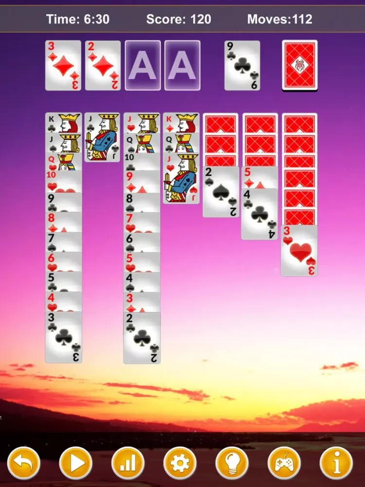 Ảnh chụp màn hình của Ace Spider Solitaire Classic iPad 