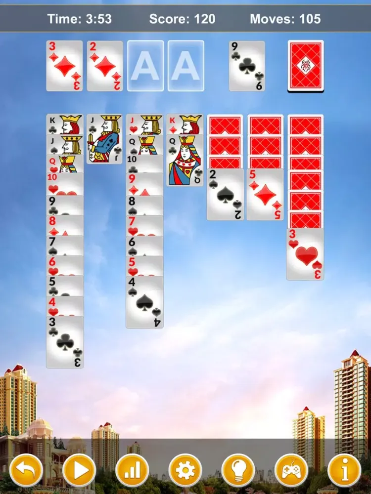 Ảnh chụp màn hình của Ace Spider Solitaire Classic iPad 