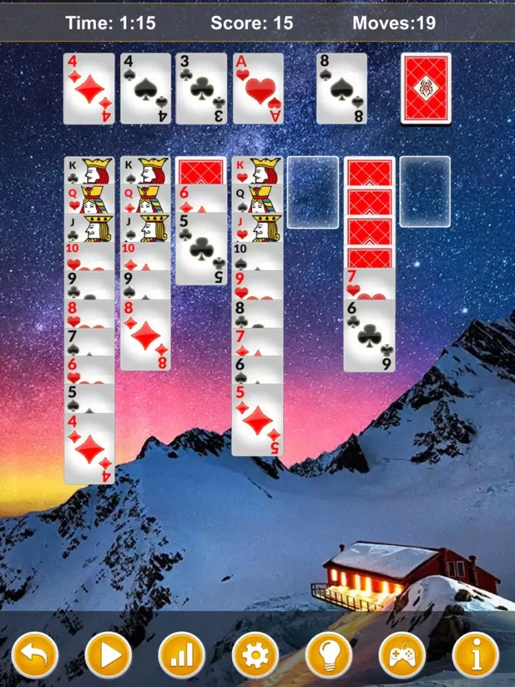 Ảnh chụp màn hình của Ace Spider Solitaire Classic iPad 