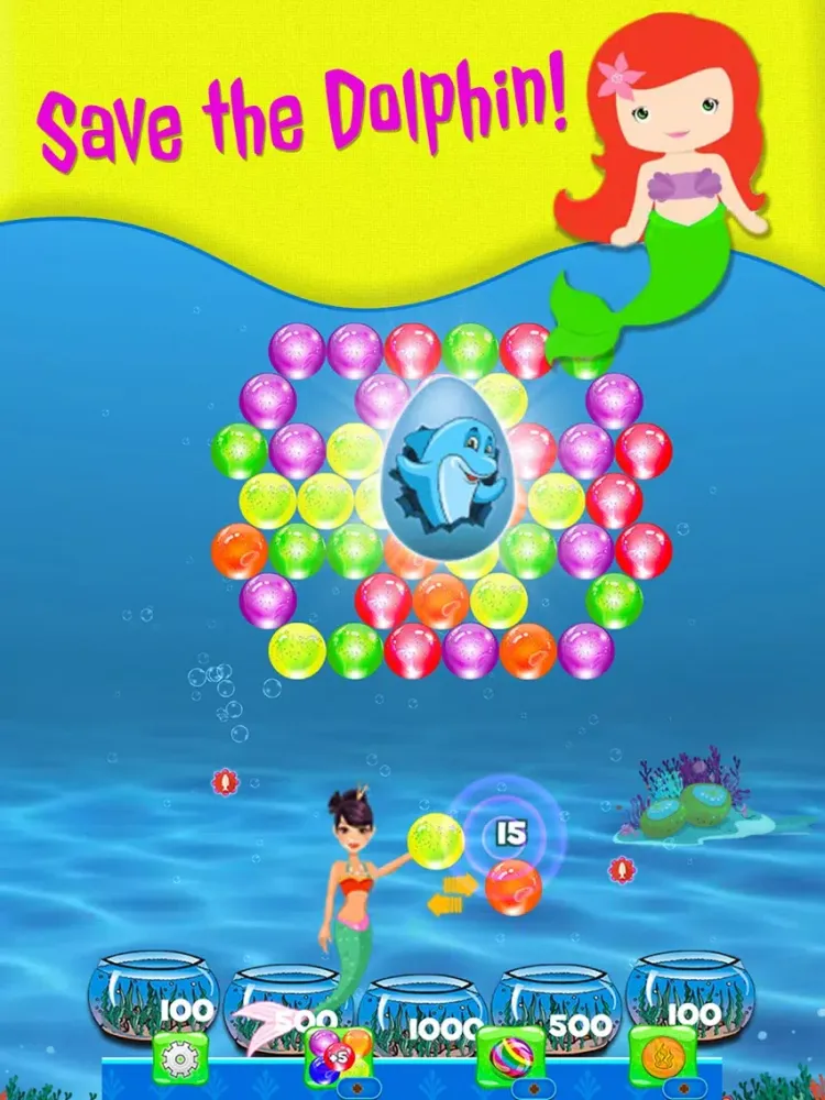 Capturas de tela do Bubble shooter Sea Animals iPad 