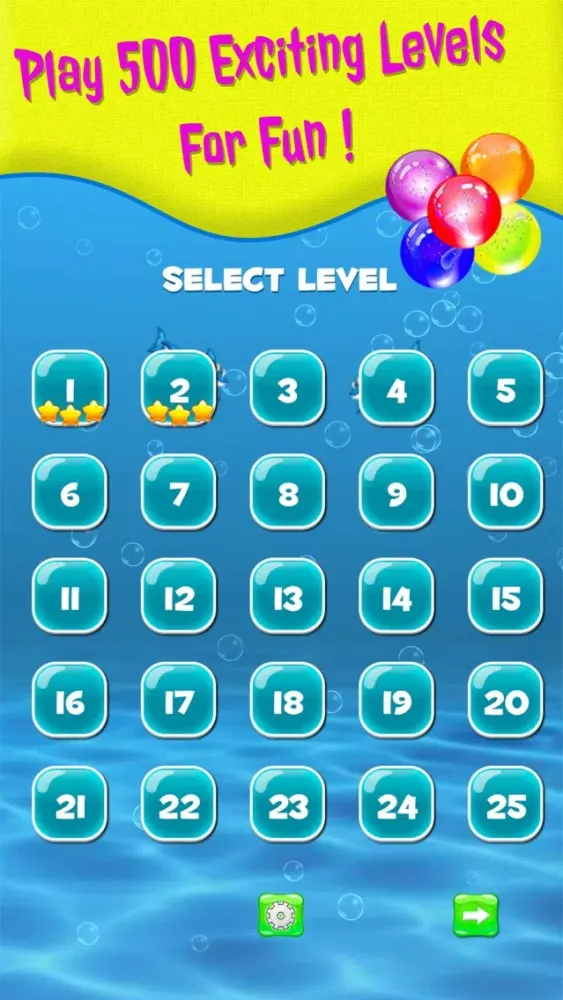 Capturas de tela do Bubble shooter Sea Animals