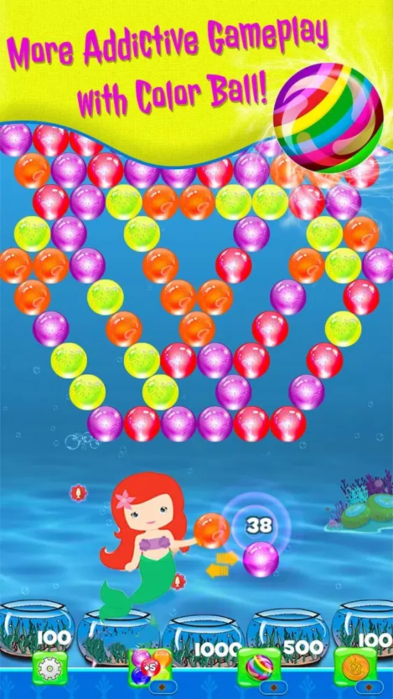 Capturas de tela do Bubble shooter Sea Animals