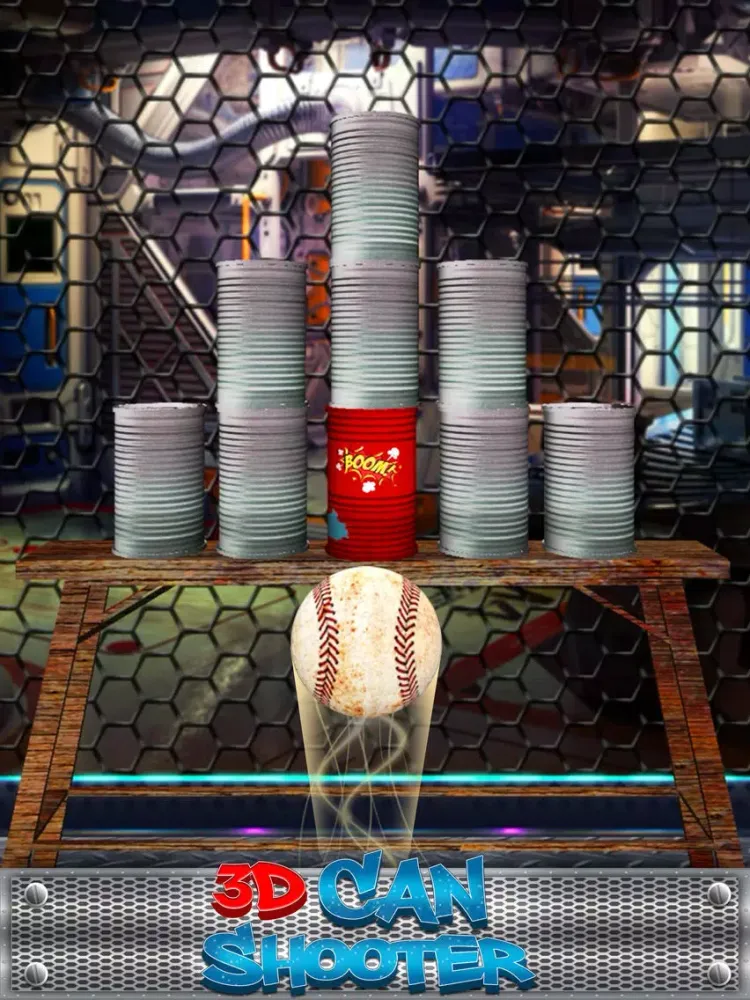3D Can Knock Down Shooter iPad 应用截图