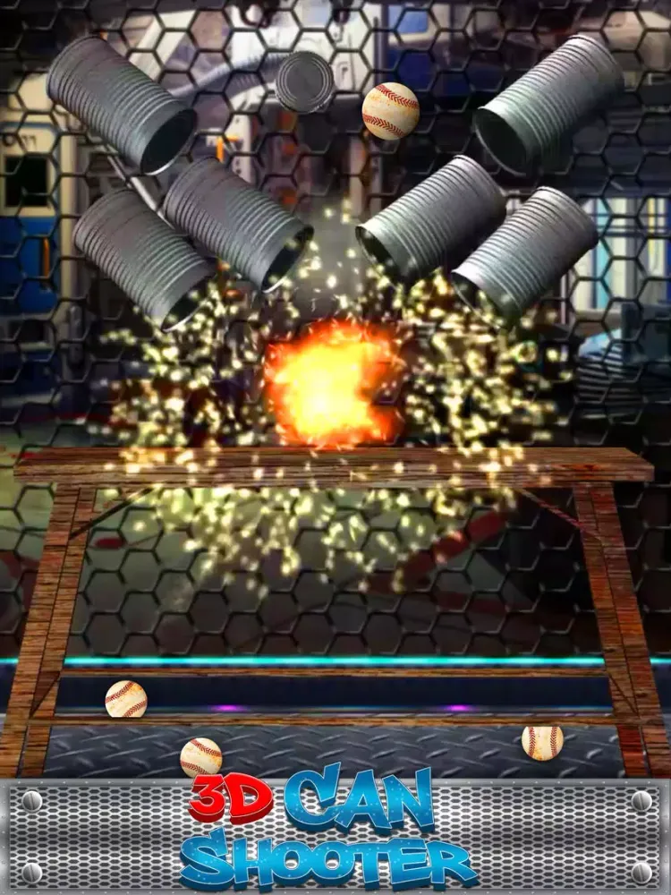 3D Can Knock Down Shooter iPad 应用截图