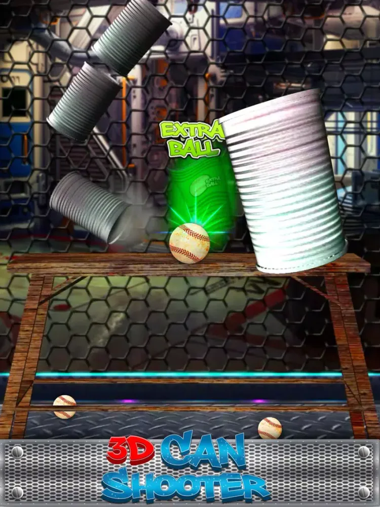 3D Can Knock Down Shooter iPad 应用截图
