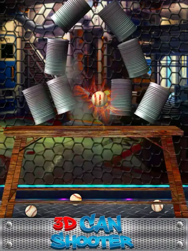 3D Can Knock Down Shooter iPad 应用截图